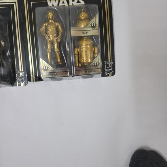Star Wars Commemorative Edition GOLD Lot Of 5 Carded Figures New 1980-2019 New - Picture 6 of 7